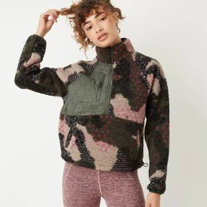 Target Women's 1/2 Zip Sherpa Pullover Sweatshirt